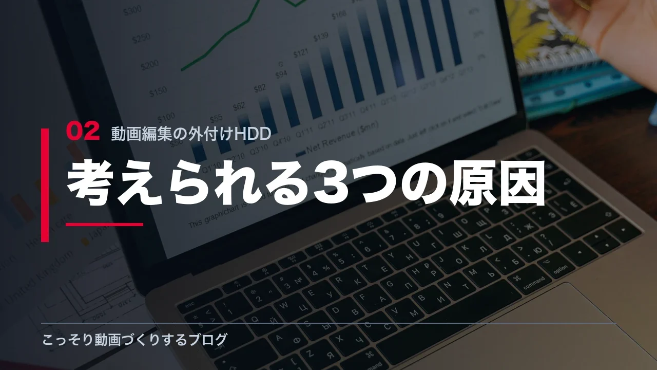 外付けHDDが切断される考えられる3つの原因を示す見出し画像
