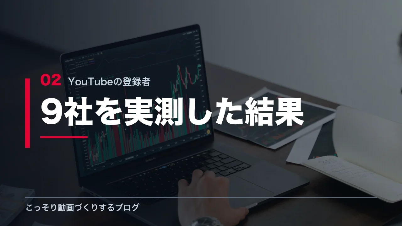 伸びているチャンネル9社を実測した結果を示す見出し画像
